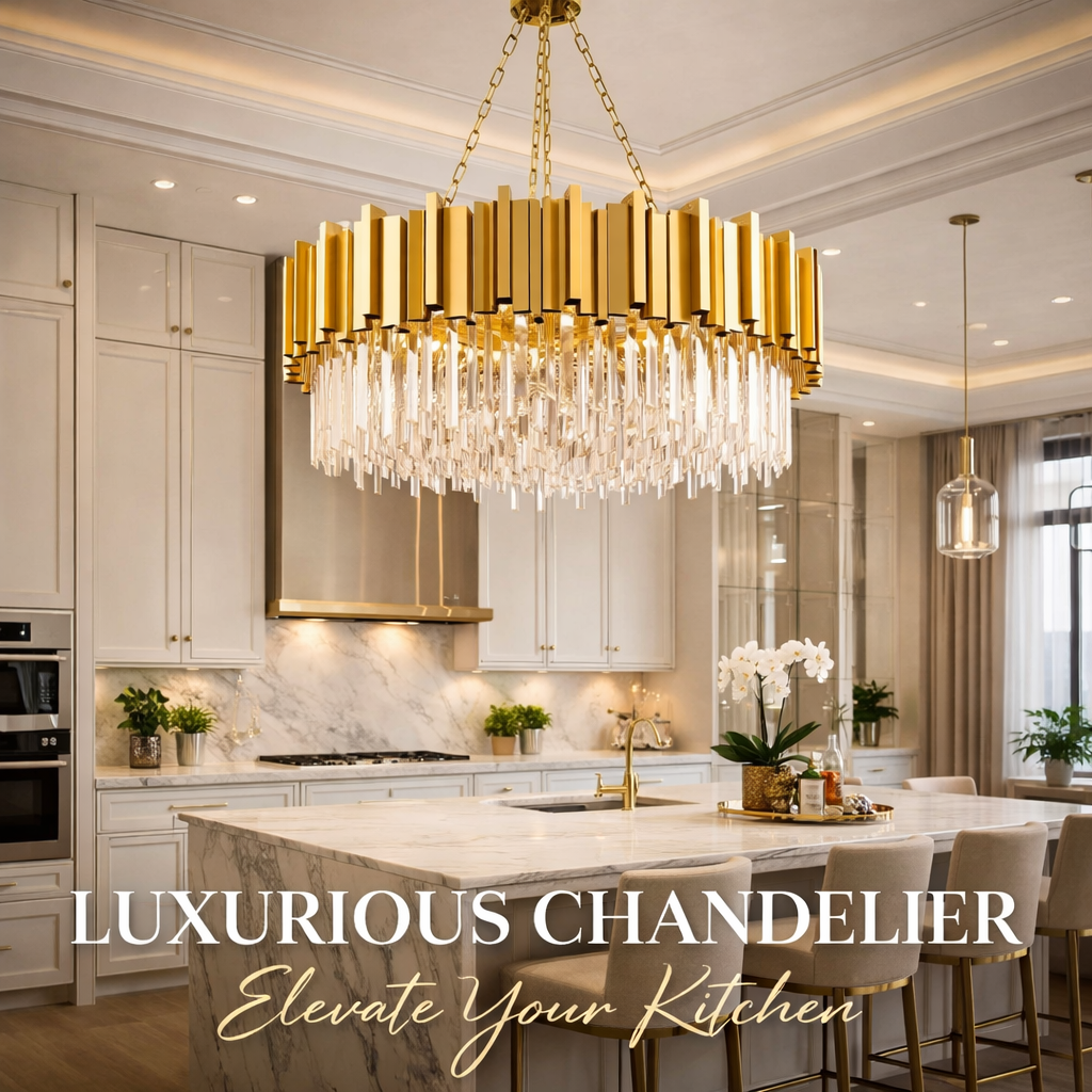 Candelabru Cristal GLORY GOLD GRANDE 800mm