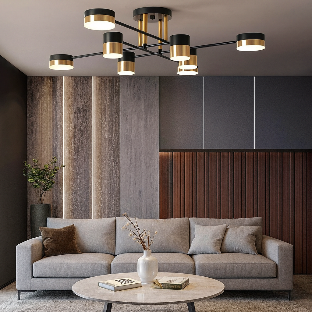 Lustra LED Nordic Style Darko Grande Echivalent 600W Telecomanda