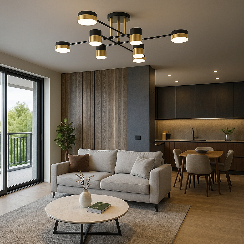 Lustra LED Nordic Style Darko Grande Echivalent 600W Telecomanda