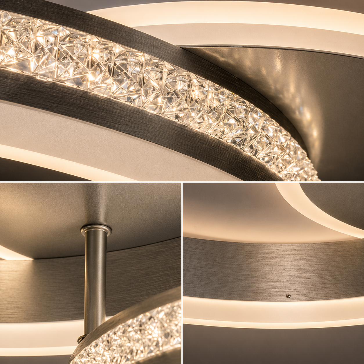 Lustra LED Aplicata Silver NOXA Echivalent 300W