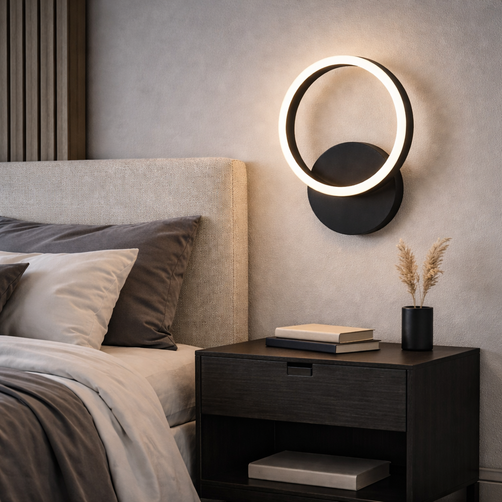 Aplica LED Premium Circle Black Design 5208