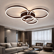Lustra LED Beauty Circle BROWN Gigant Echivalent 1200W Telecomanda
