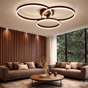 Lustra LED Beauty Brown 3 XL Circle Echivalent 800W Telecomanda