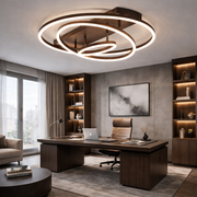 Lustra LED Brown 3 Rings Reglabile Echivalent 800W Telecomanda