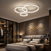 Lustra LED Beauty White 3 Circle Echivalent 600W Telecomanda