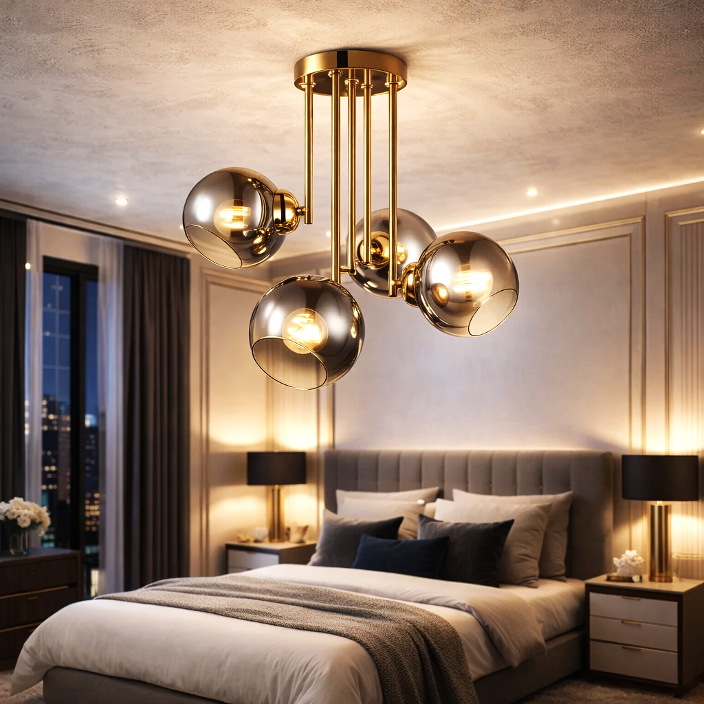 Lustra Abajur Fumuriu Aplicata 4xE27 MX413-4