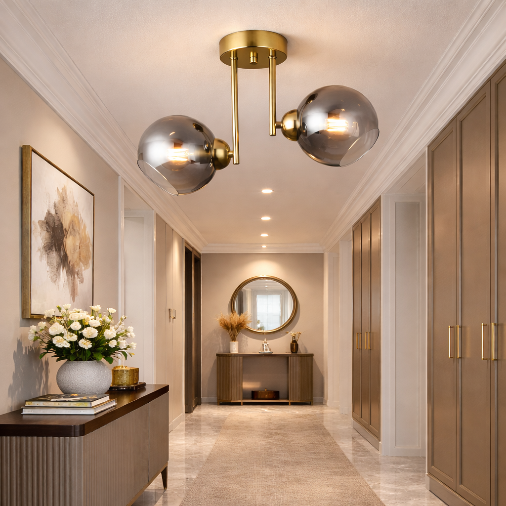 Lustra Abajur Fumuriu Aplicata 2xE27 MX413-2