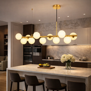 Lustra Abajur MAT GOLD Liniara 11xG9 100cm SKYLINE