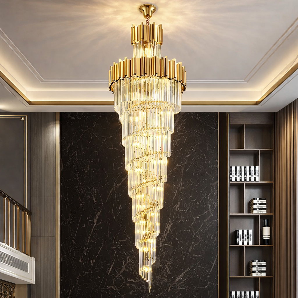 Candelabru Cristal GLORY GOLDEN LUXURY 300cm