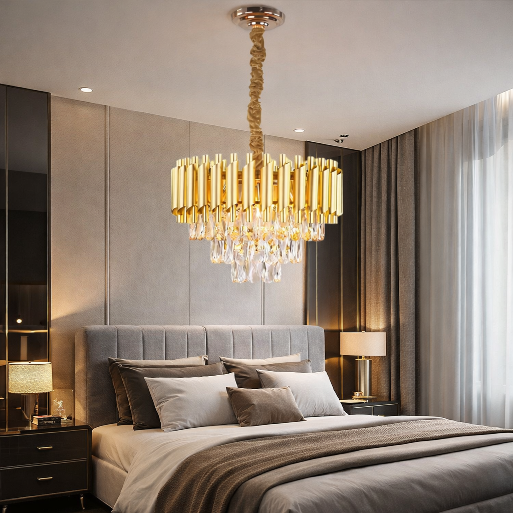 Candelabru Cristal Golden Panther 300mm