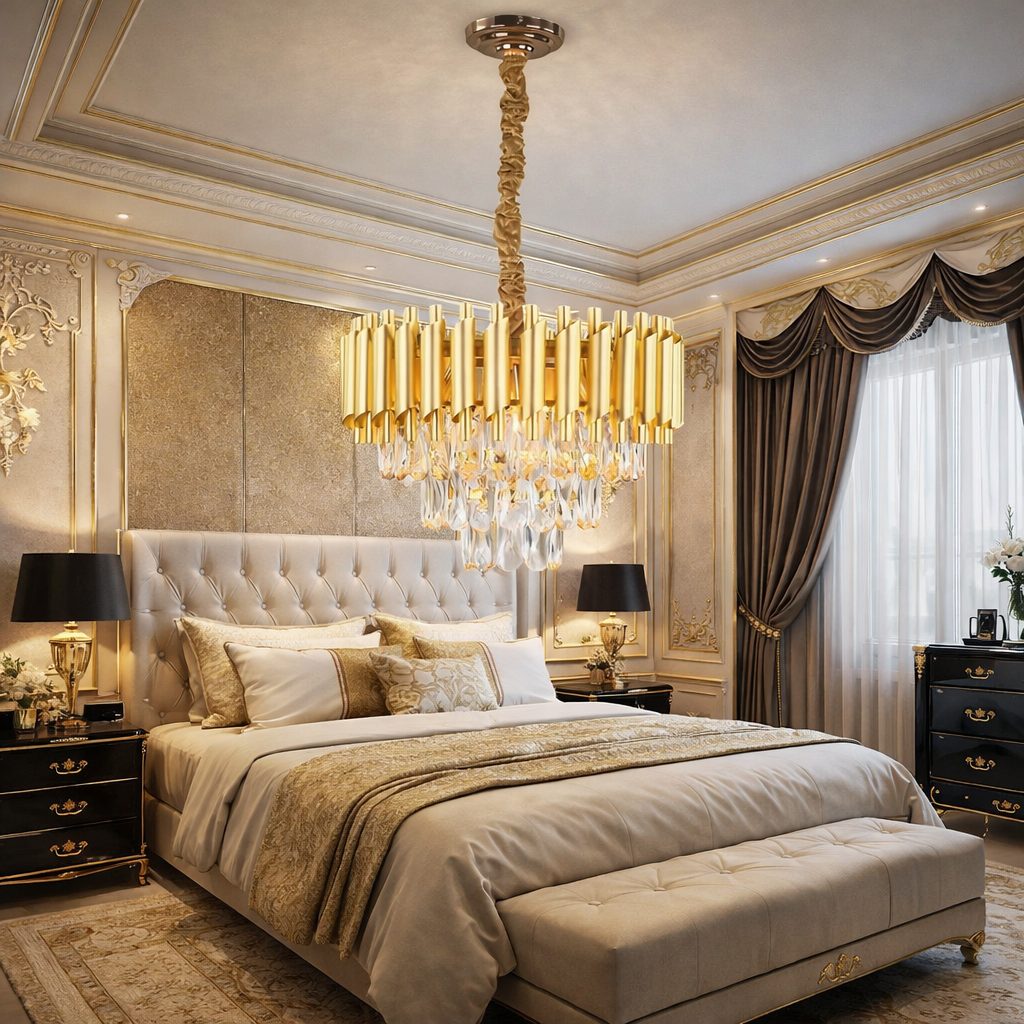 Candelabru Cristal Golden Panther 300mm