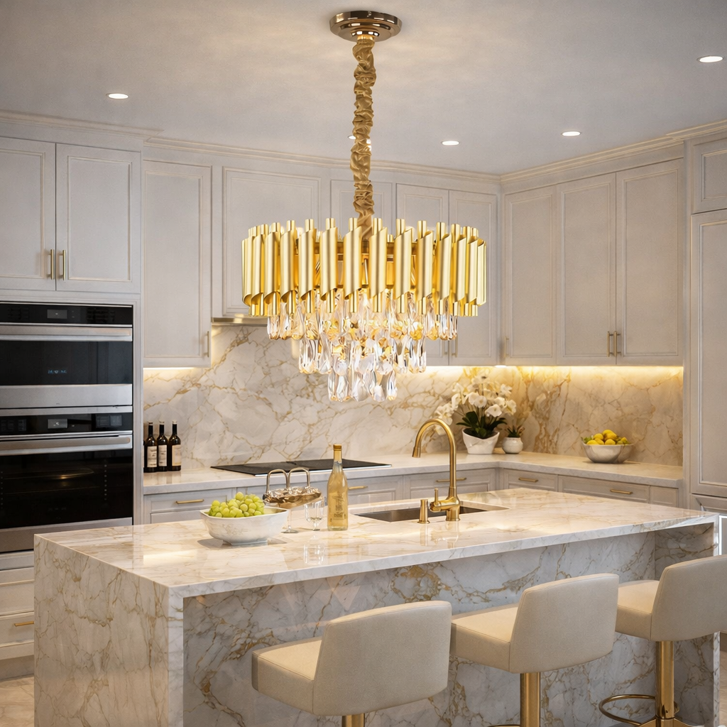 Candelabru Cristal Golden Panther 300mm