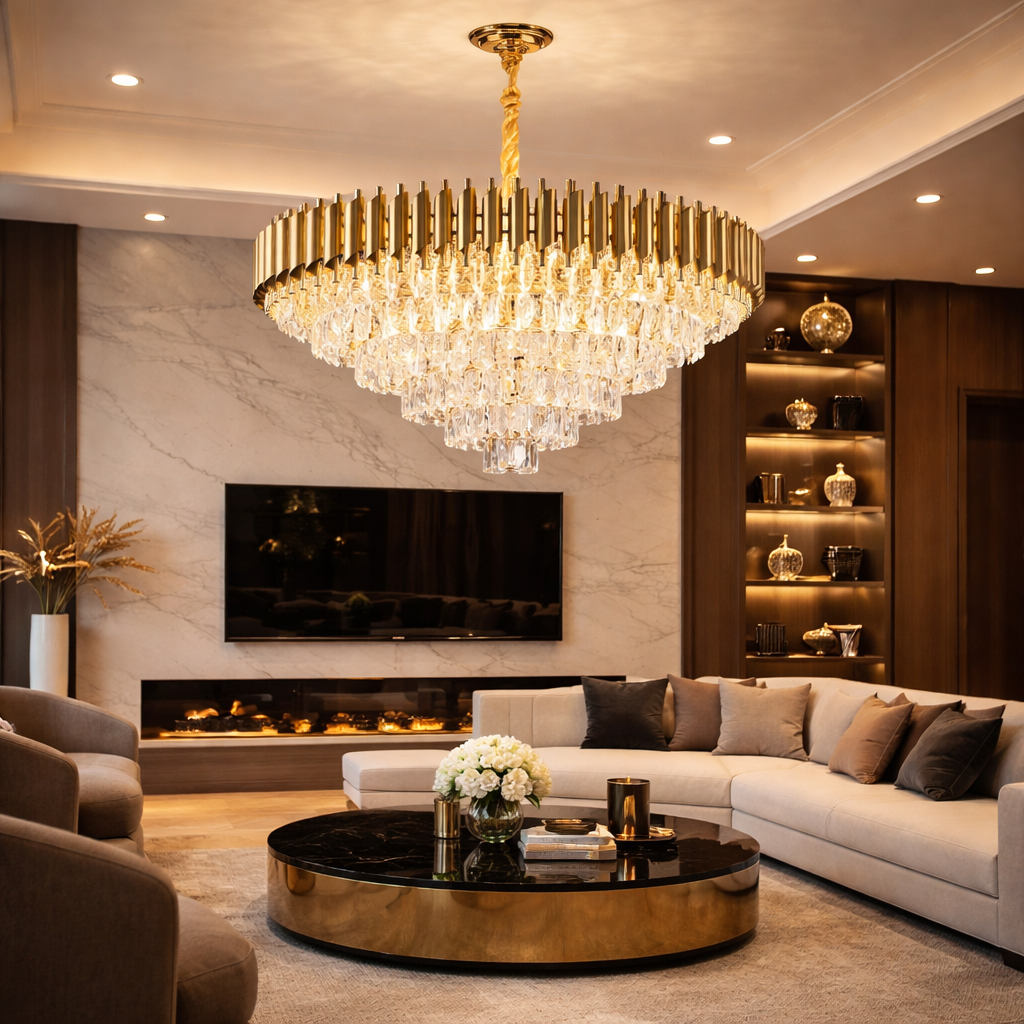 Candelabru Cristal Golden Panther 800mm