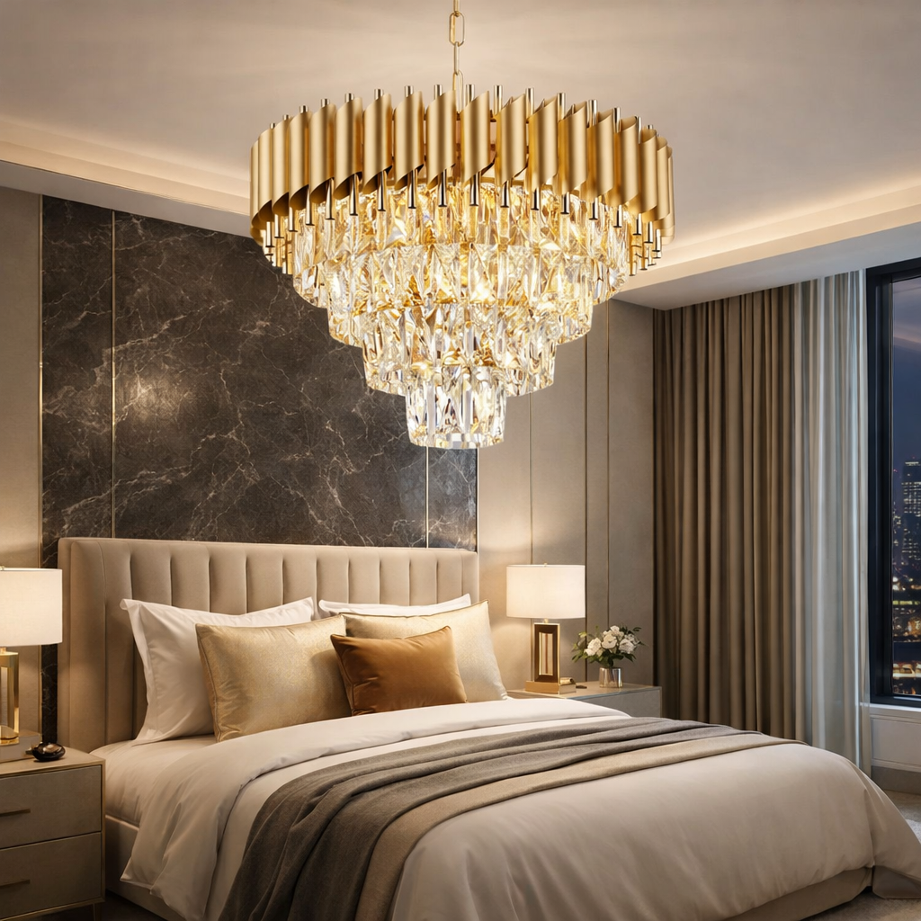 Candelabru Cristal Golden Panther 400mm