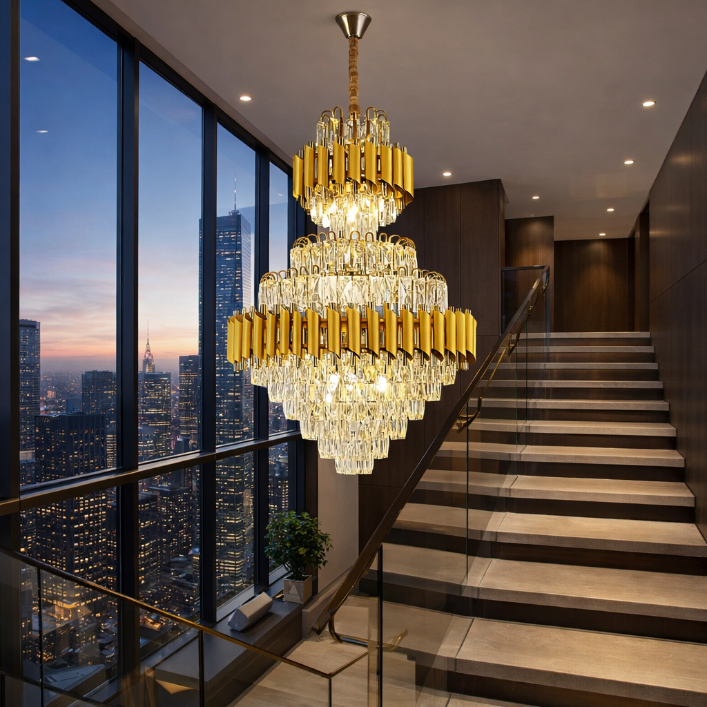 Candelabru Cristal Golden Panther GRANDE 800x1100mm