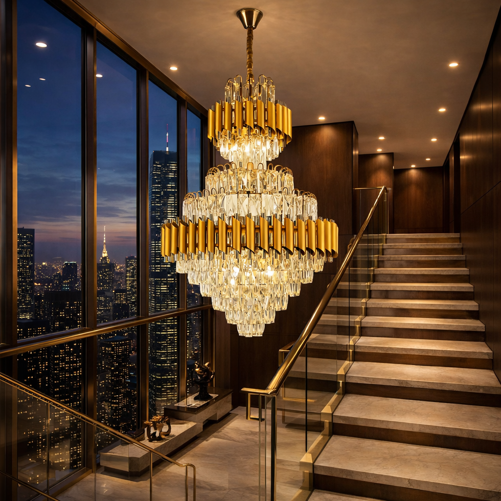 Candelabru Cristal Golden Panther GRANDE 800x1100mm