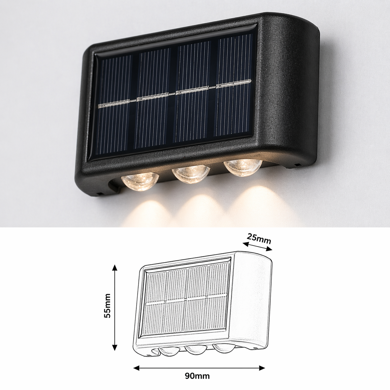 Aplica LED Solara ORVEX Exterior Neagra Premium