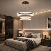 Lustra LED KING Black 2 Segmente Echivalent 500W Telecomanda