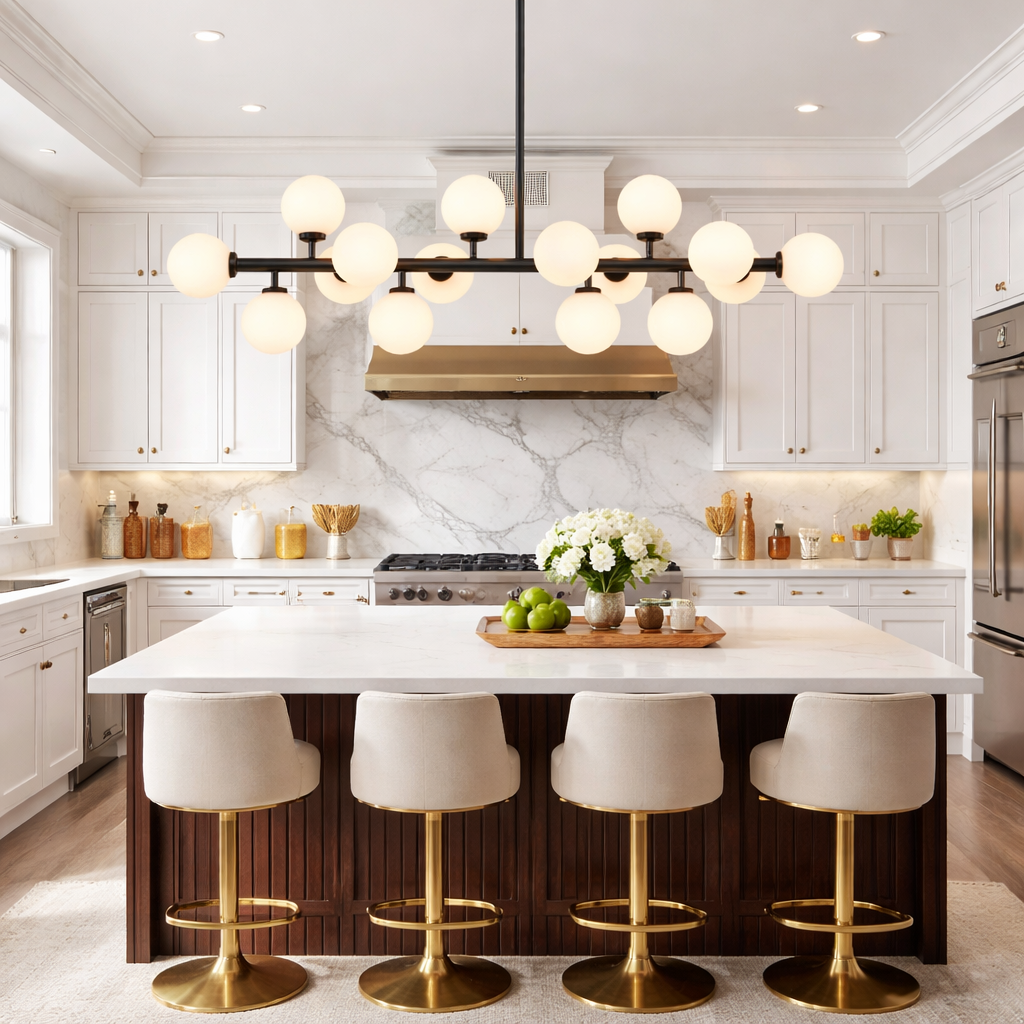 Lustra Abajur MAT Black Liniara 16xG9 90cm SKYLINE