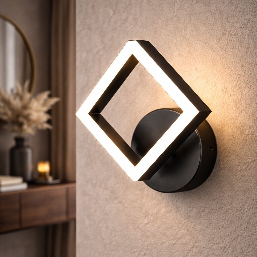 Aplica LED Premium Diamond Design Negru 3 Functii