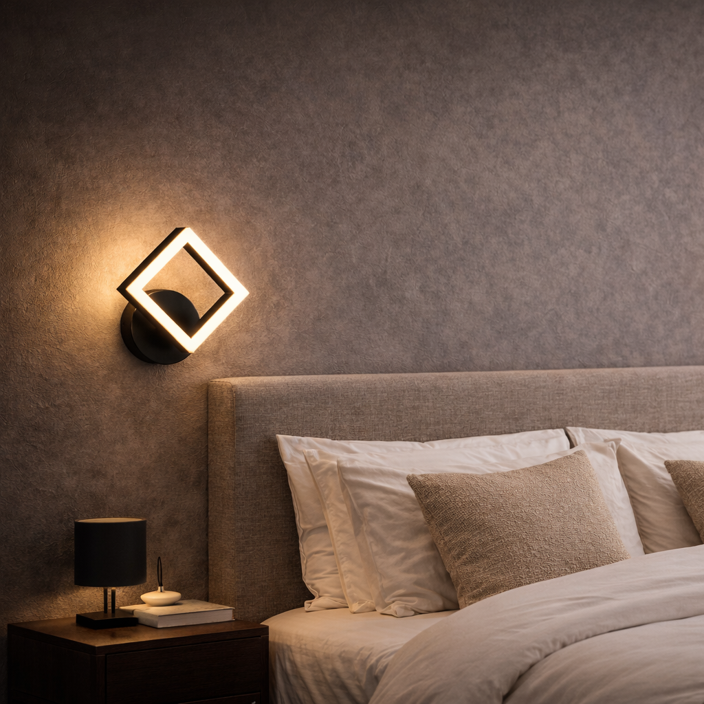 Aplica LED Premium Diamond Design Negru 3 Functii