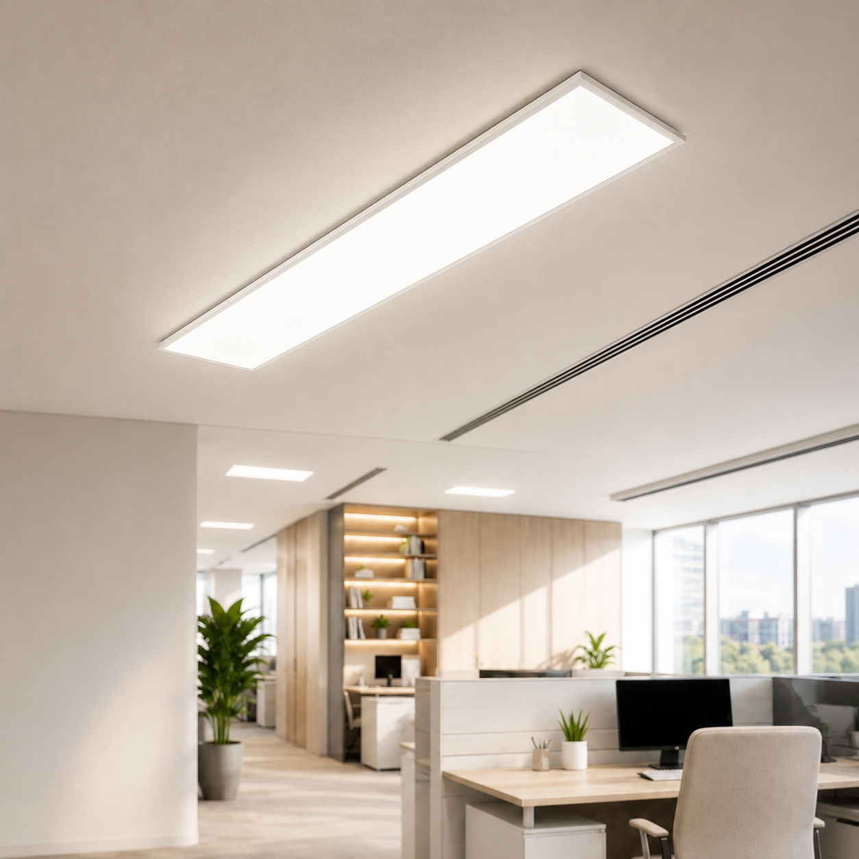 Panou LED 45W 120x30cm Slim Alb 3 Lumini PREMIUM