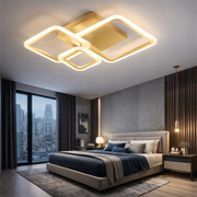 Lustra LED Three Square GOLD SMART Echivalent 400W Telecomanda