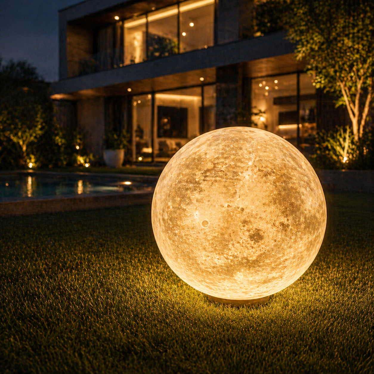 Felinar Glob MOONGLOW 80cm, 3 Lumini, Premium