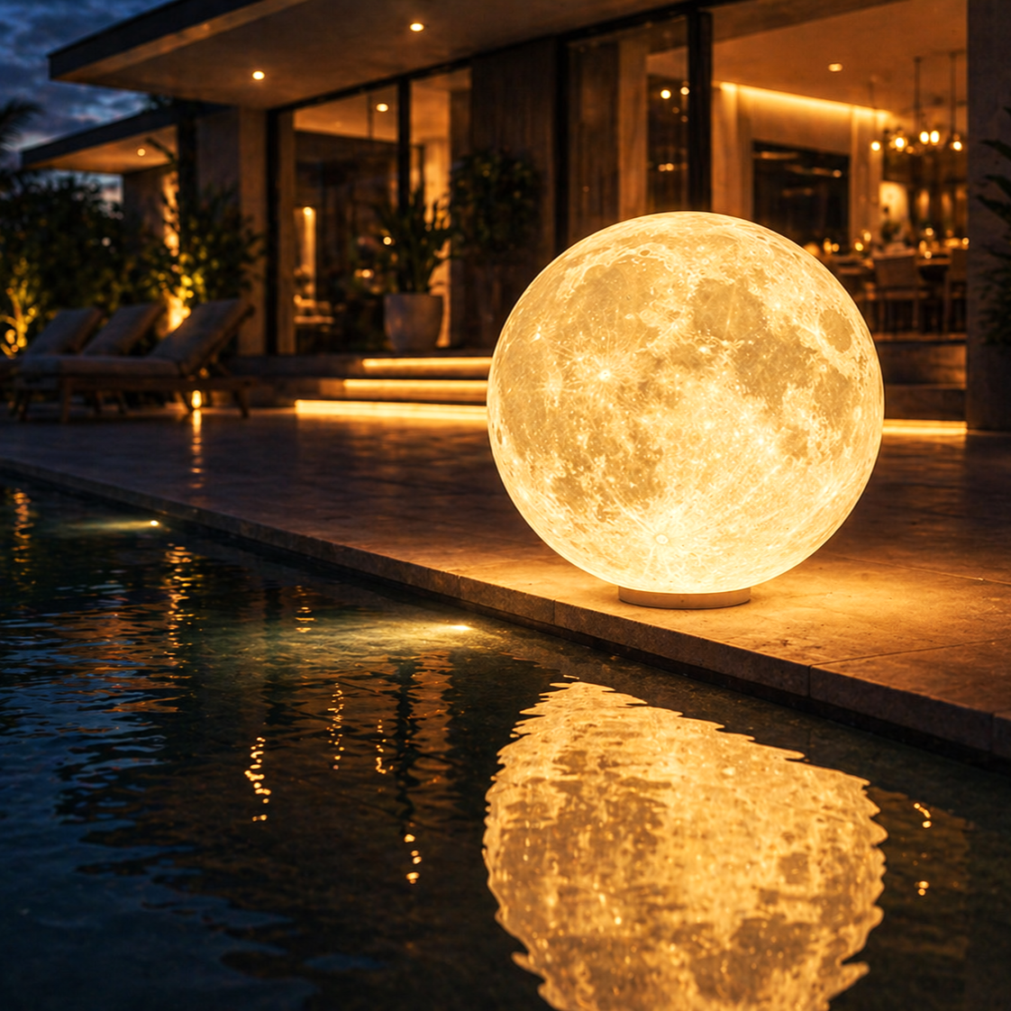 Felinar Glob MOONGLOW 100cm, 3 Lumini, Premium
