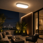 Aplica LED 12W Ovala BAT Alba Exterior Echivalent 100W