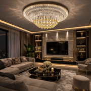 Lustra LED Aplicata Crystal UFO Echivalent 800W Telecomanda