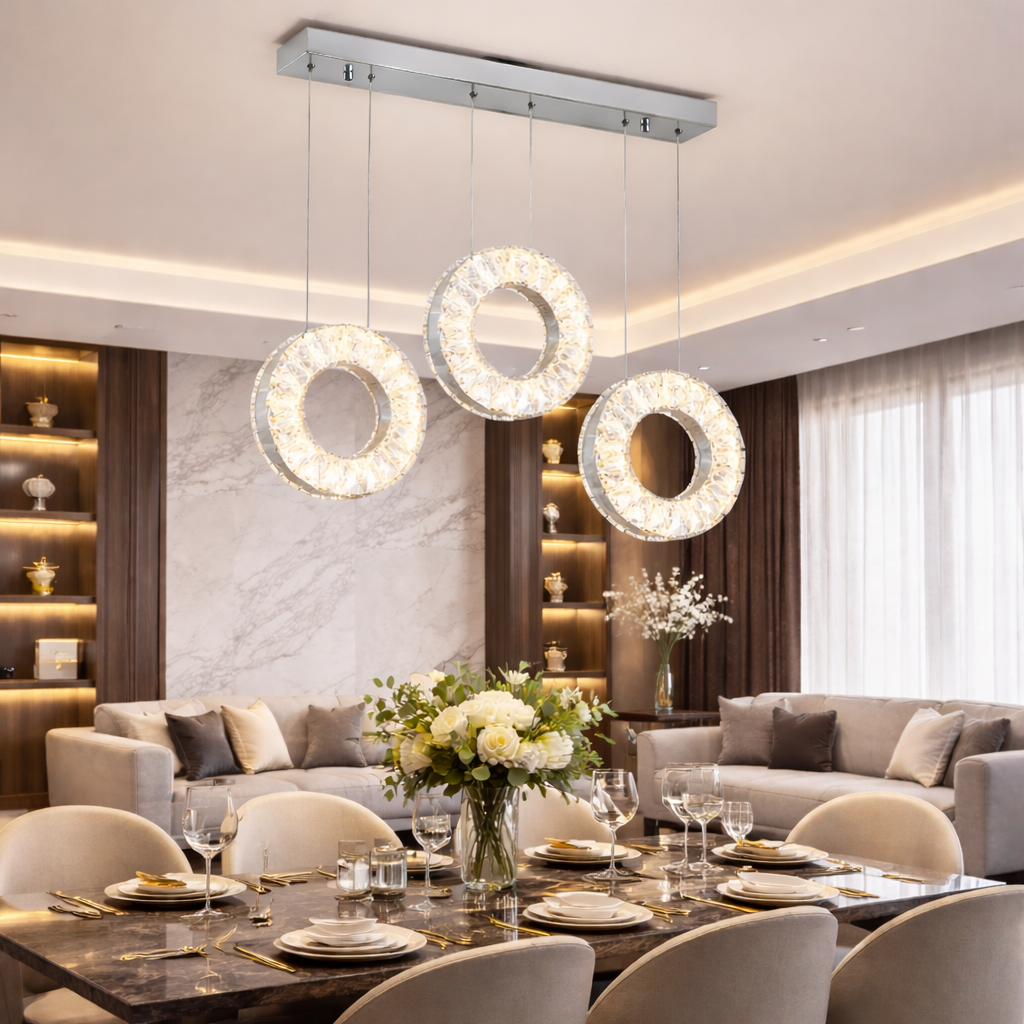 Lustra LED 48W INFESTO Cristal Liniar Telecomanda