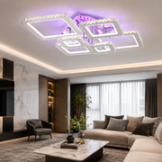 Lustra LED 4+2 DIAMOND RGB Chrome Cristal Echivalent 1000W Telecomanda