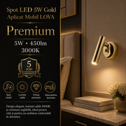Spot LED 5W Gold Aplicat Mobil LOYA Premium