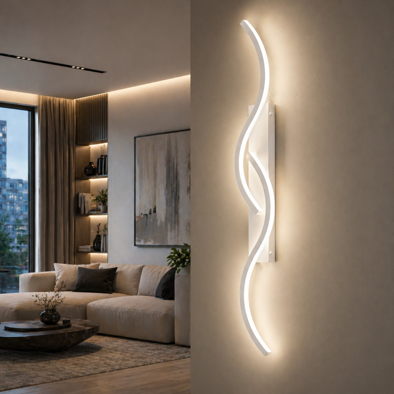 Aplica LED Eternity White 20W 80cm