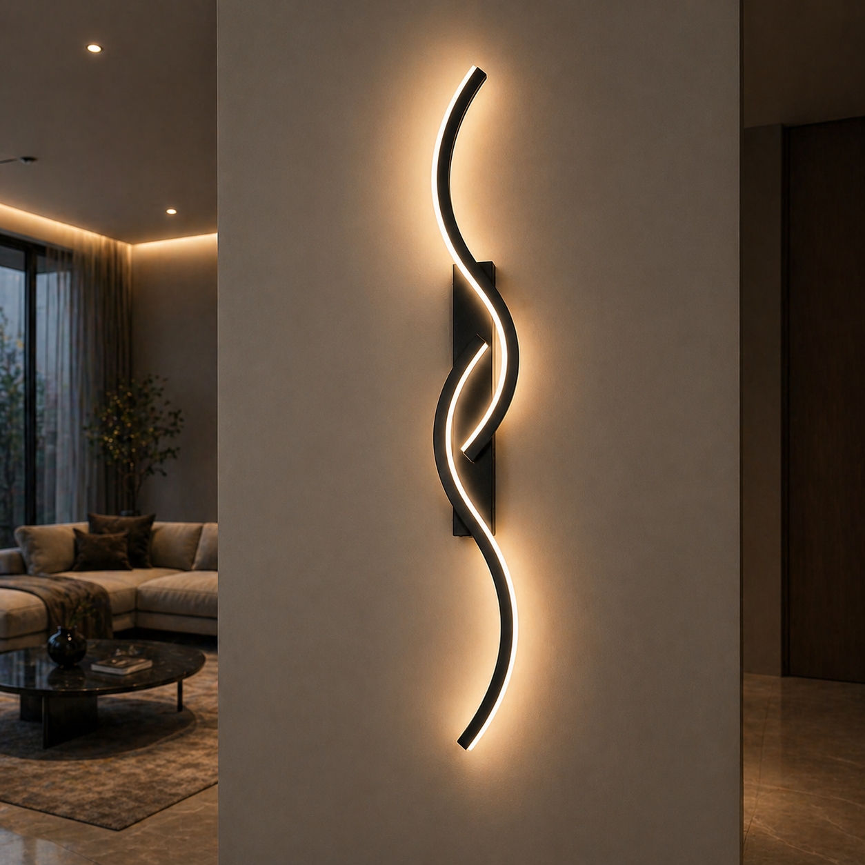 Aplica LED Eternity Black 20W 80cm