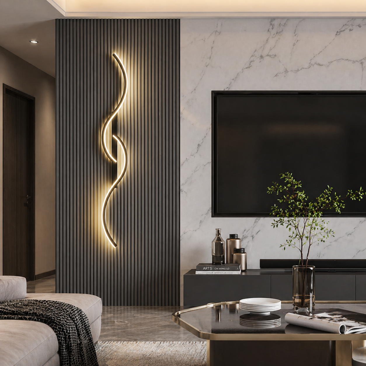 Aplica LED Eternity Black 20W 80cm
