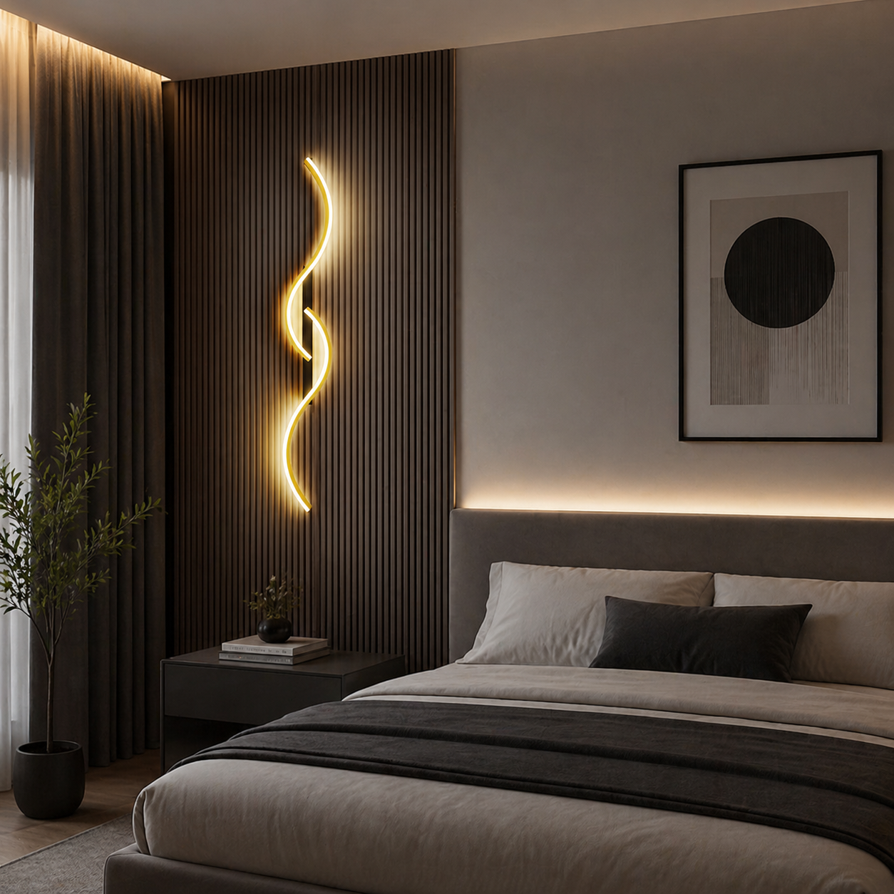 Aplica LED Eternity Gold+Black 40W 80cm