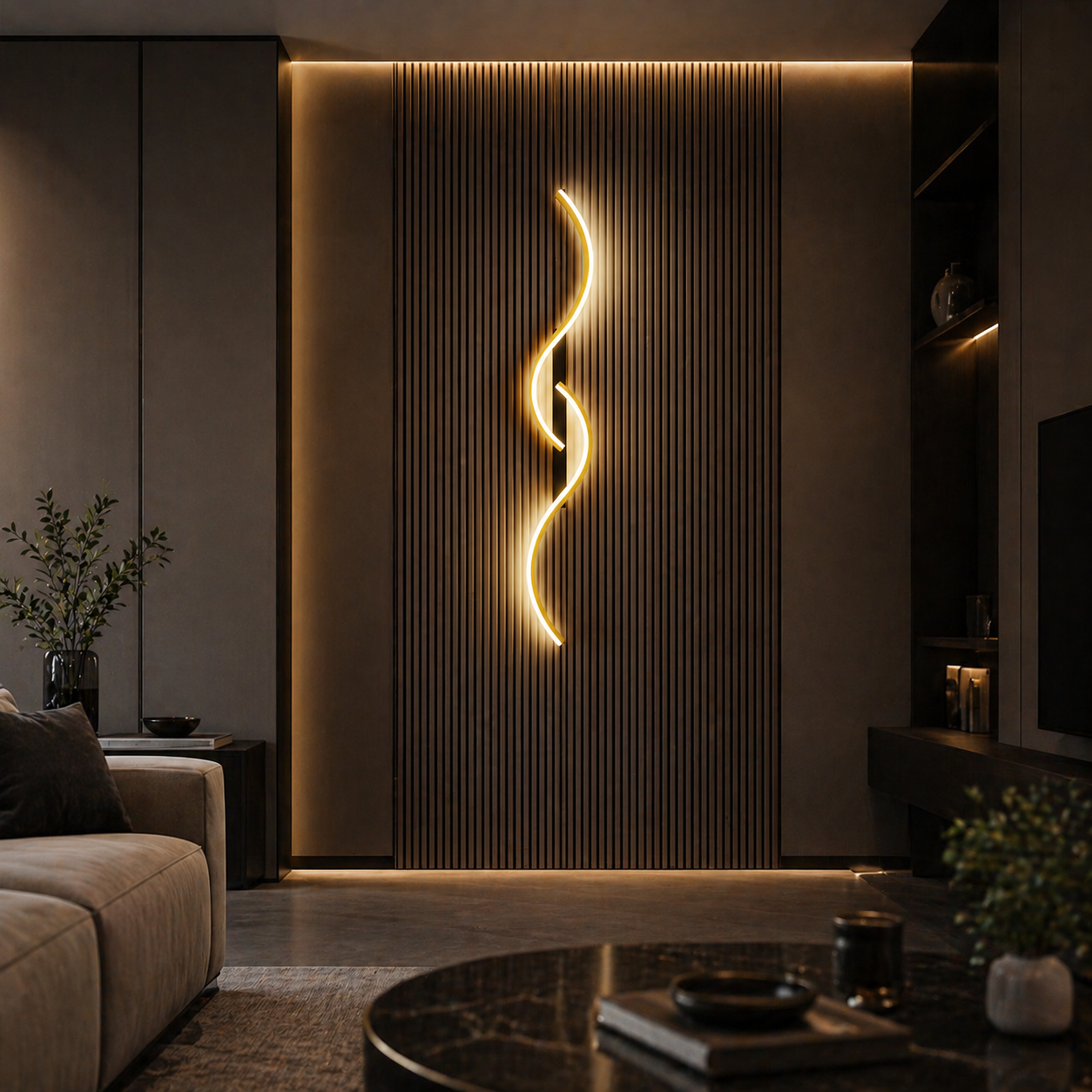 Aplica LED Eternity Gold+Black 40W 80cm
