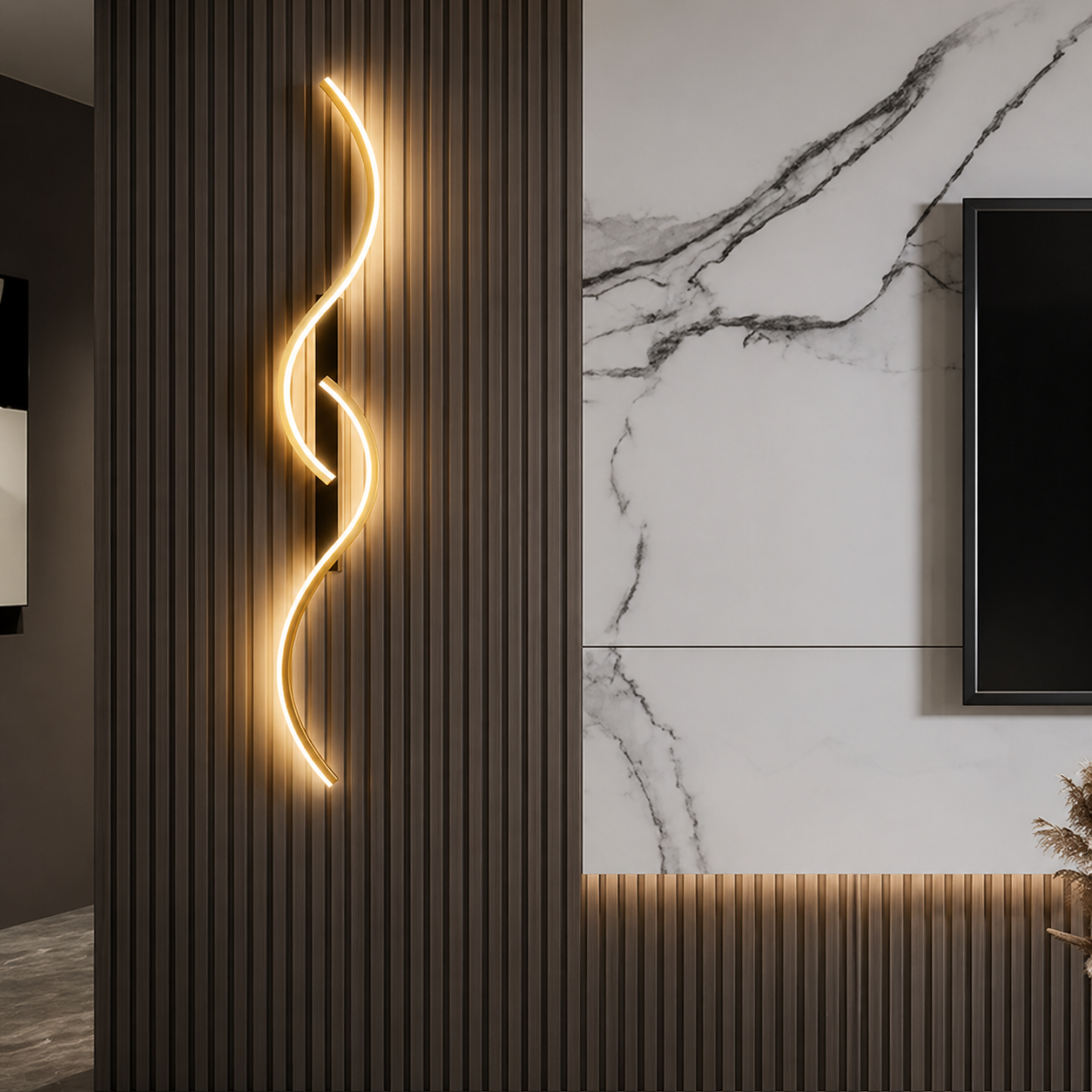 Aplica LED Eternity Gold+Black 52W 100CM