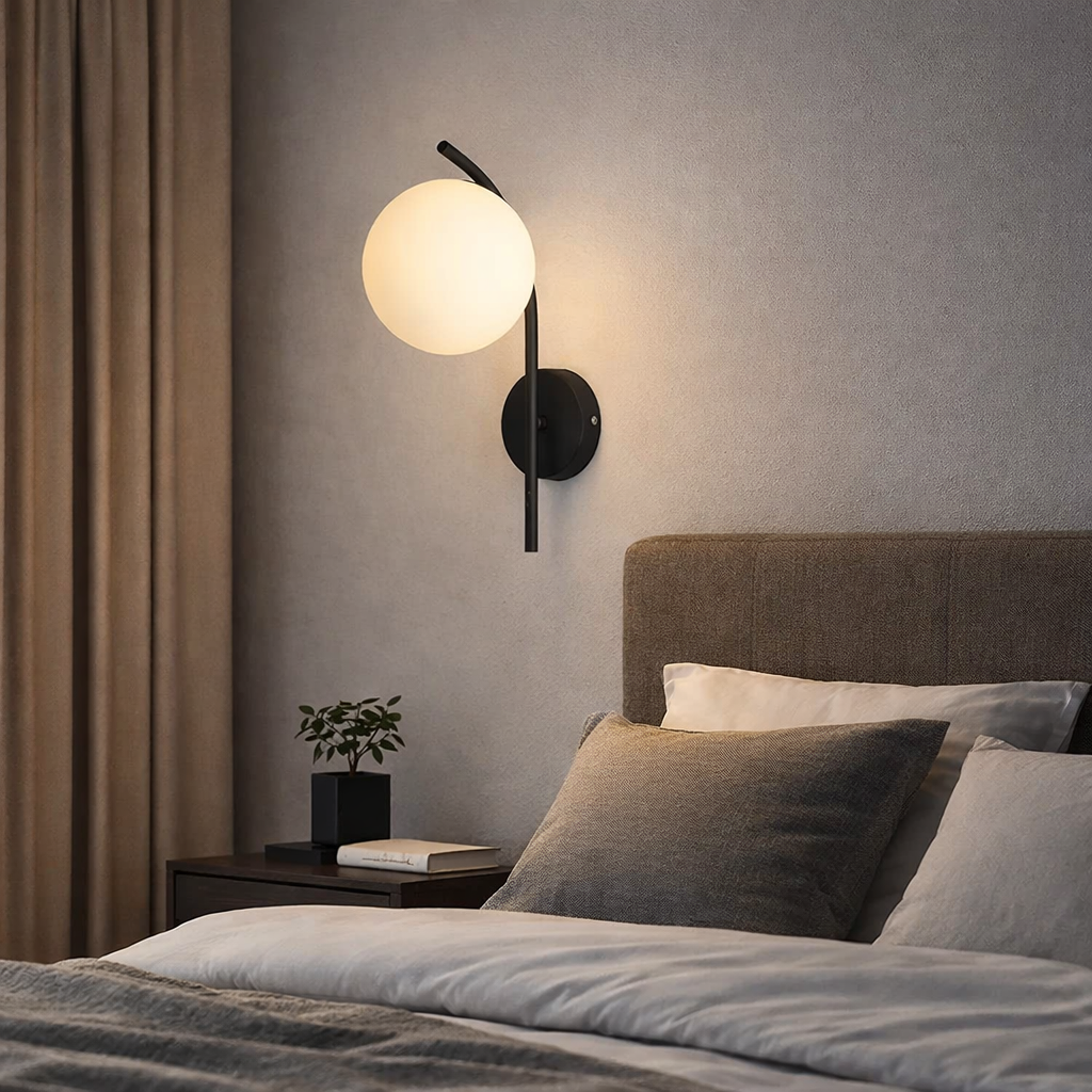 Aplica Abajur Mat Mattias Black