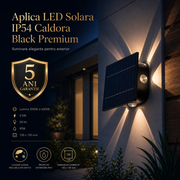 Aplica LED Solara IP54 Caldora Black Premium