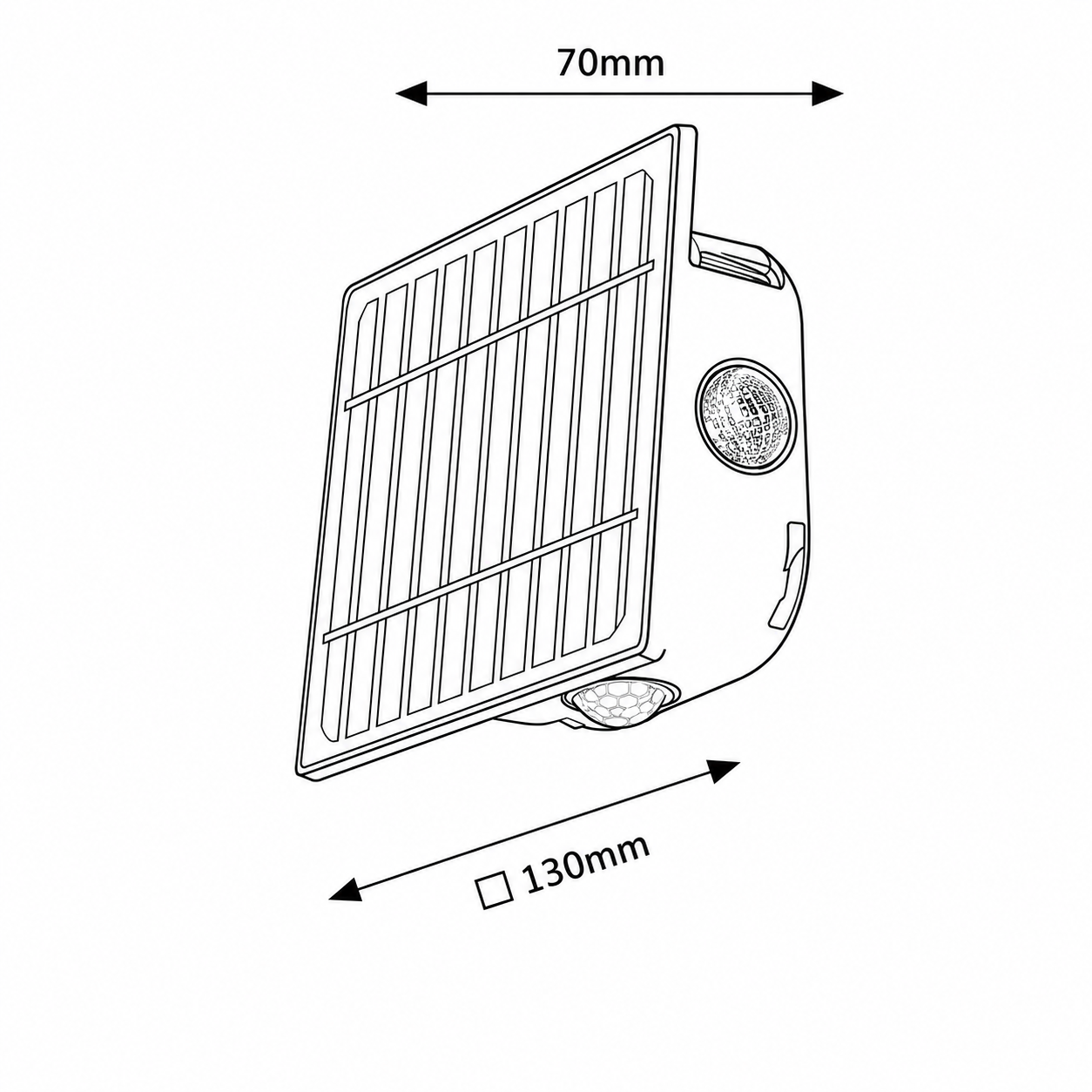 Aplica LED Solara IP54 Caldora Black Premium
