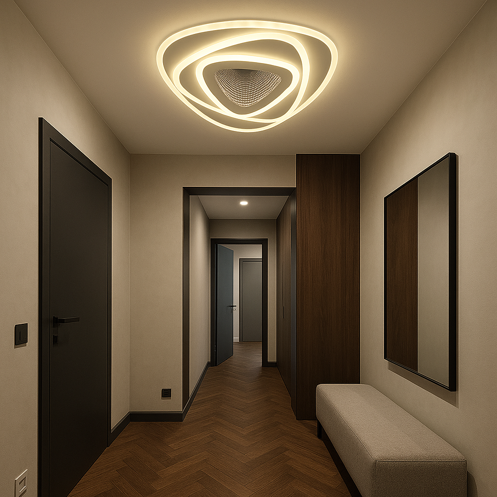 Lustra LED 40W GALAXY 3D Triangle Echivalent 200W
