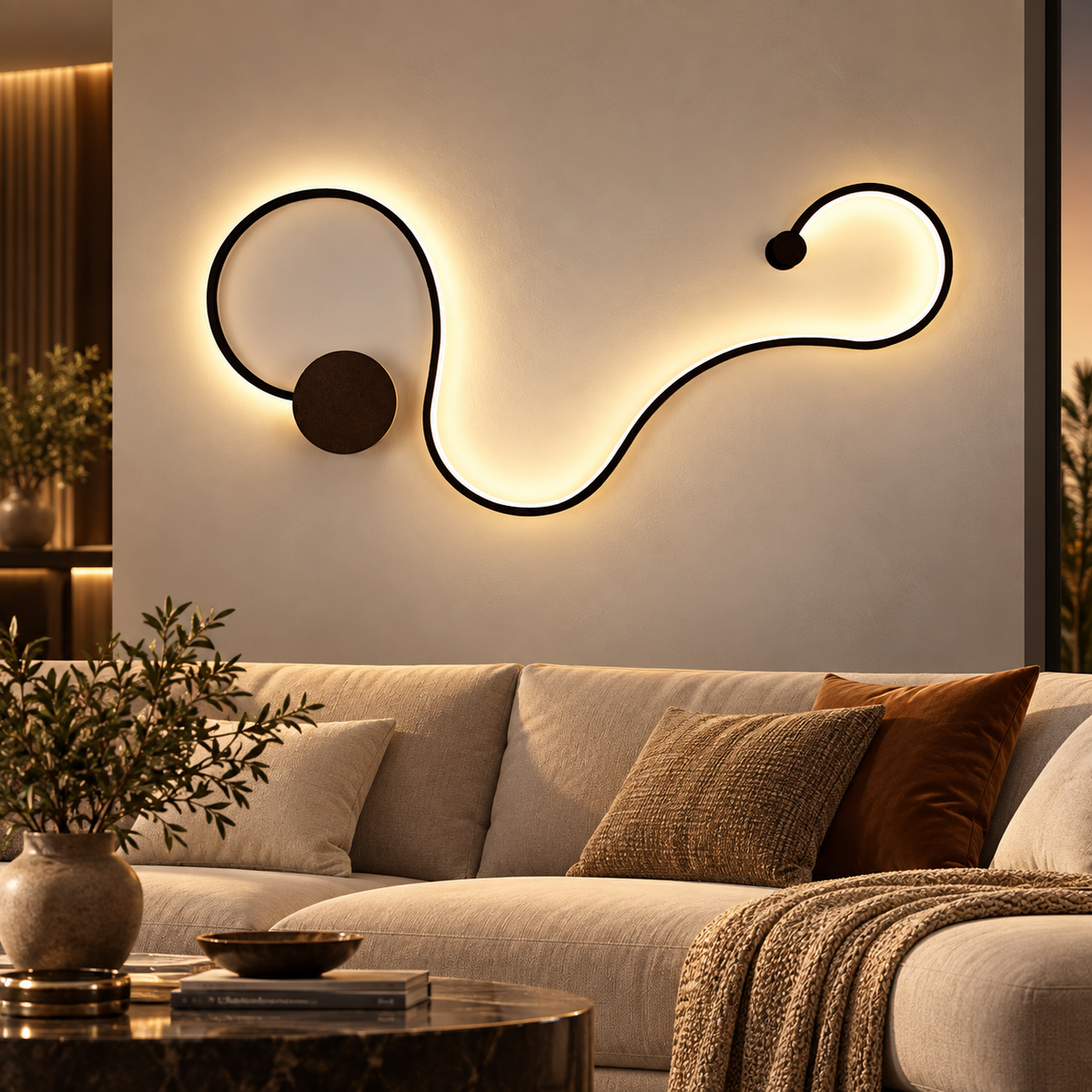 Aplica LED GAMORA Black 89cm 3 Lumini Echivalent 150W