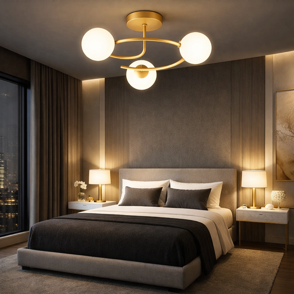 Lustra Abajur 3xE27 Gold Elegance