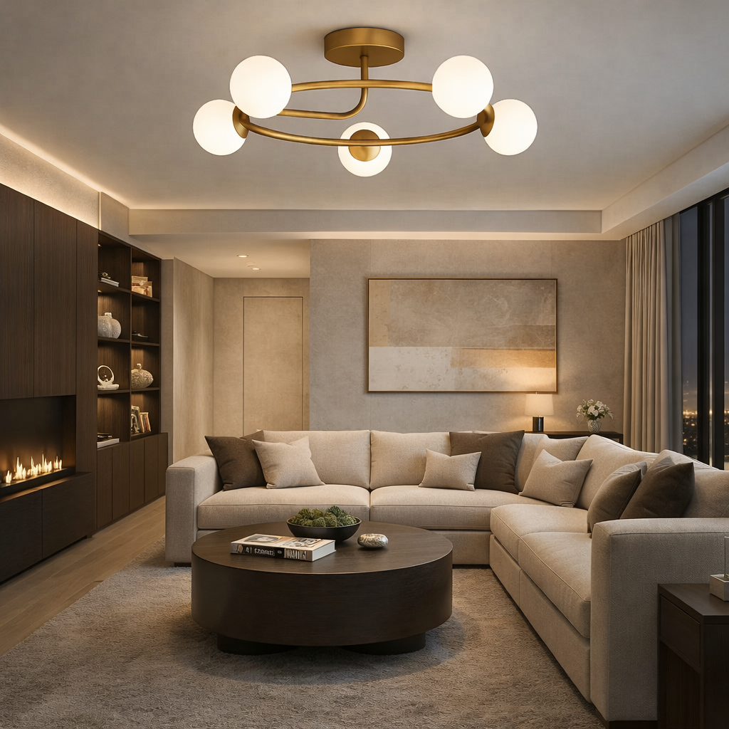 Lustra Abajur 5xE27 Gold Elegance