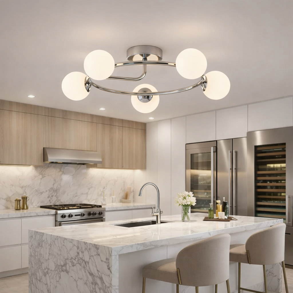 Lustra Abajur 5xE27 Chrome Elegance