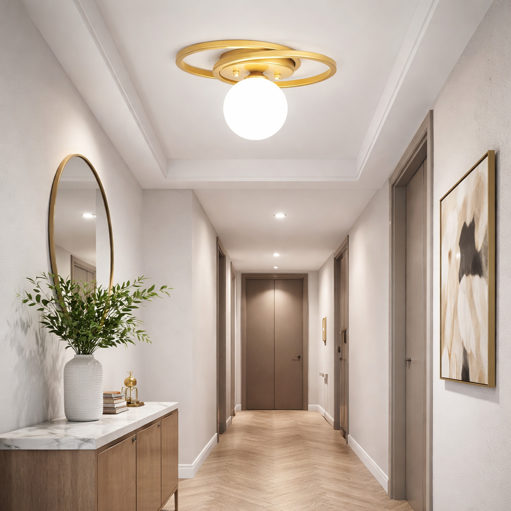 Lustra FIERA Gold Abajur Mat 1xE27