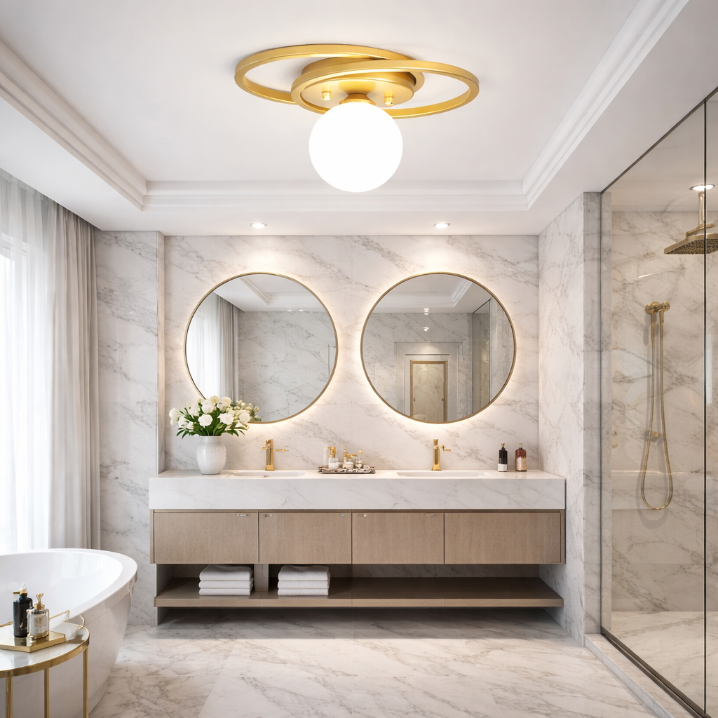 Lustra FIERA Gold Abajur Mat 1xE27